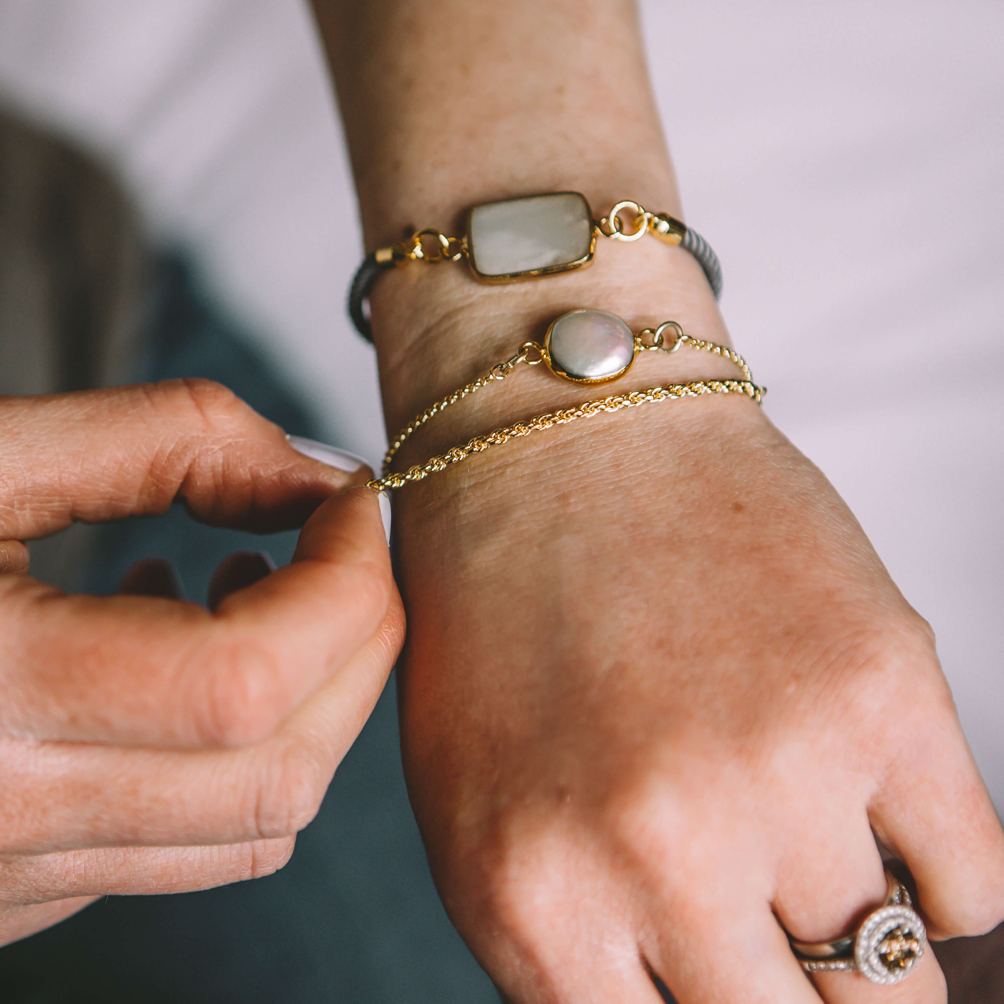 womens gold and silver handmade bracelets
